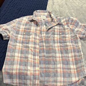Lucky Brand Blue and Red Plaid Button Down Shirt men’s XL extra large